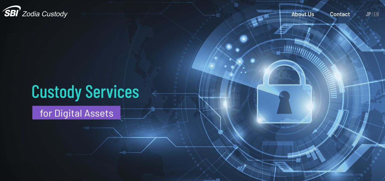 SBI Zodia Custody Homepage. Source: SBI Zodia Custody website