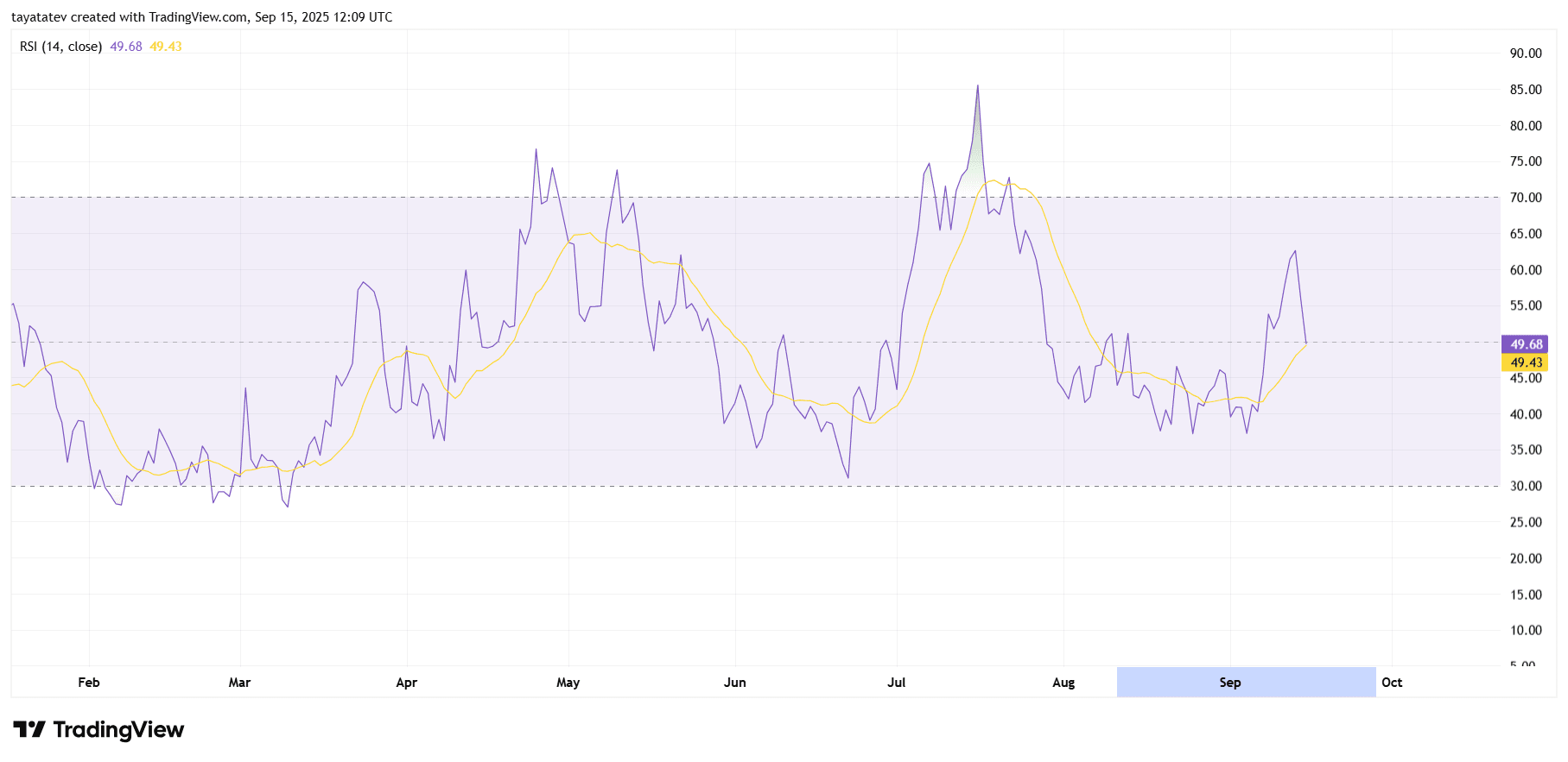 BONK USDT RSI Daily. Source: TradingView