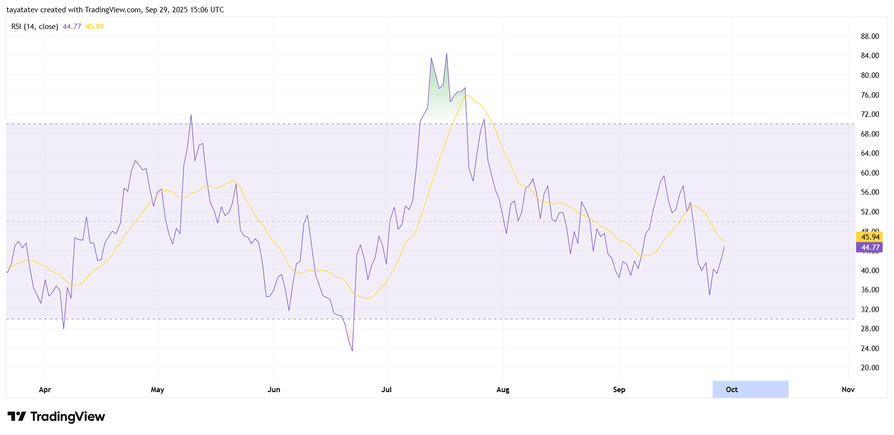 HBAR RSI Daily Momentum. Source: TradingView