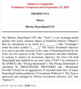 Bitwise Pushes HYPE ETF Into SEC Review