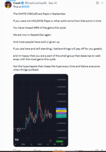 Trader Calls September the Starting Point for Every PEPE Rally