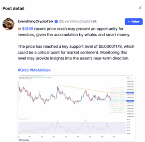 analyst says Shiba Inu’s Price Crash is an opportunity