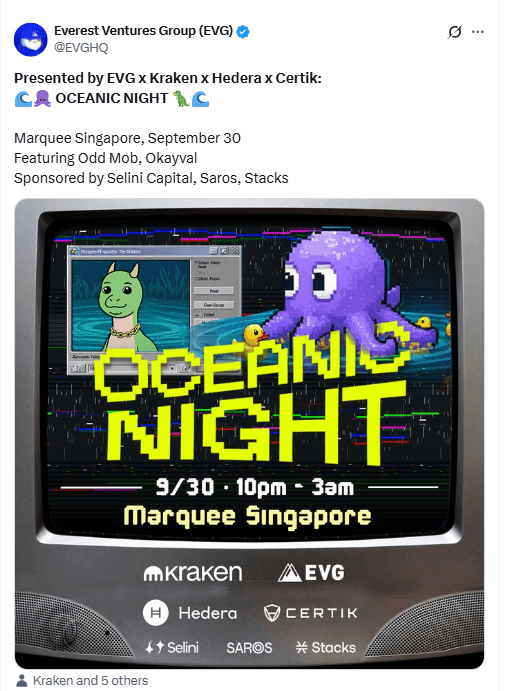 Oceanic Night Singapore. Source: Everest Ventures Group EVG on X