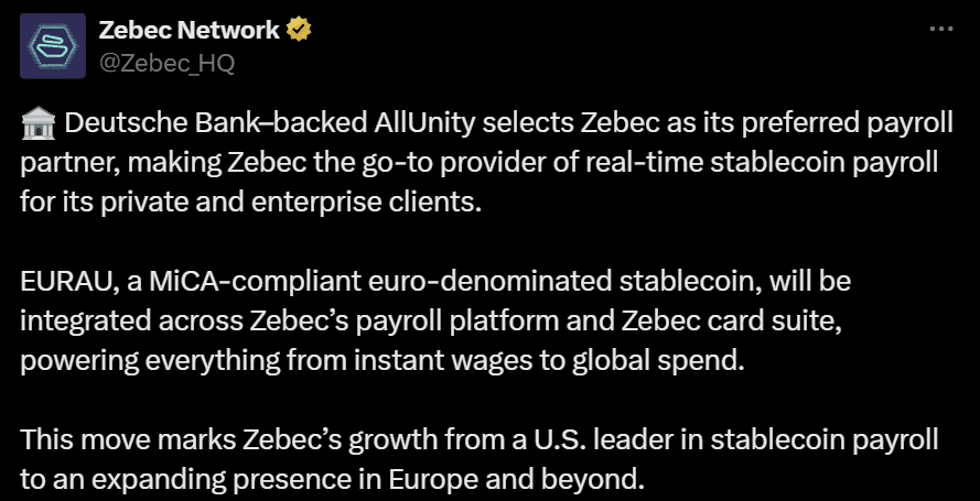 Zebec Network ZBCN price analysis