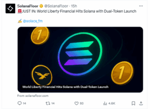 WLF hit solana with dual token launch
