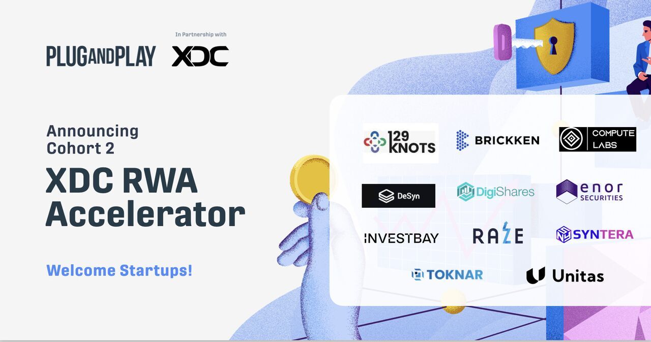 XDC RWA Accelerator Cohort 2. Source: Plug and Play × XDC Foundation.
