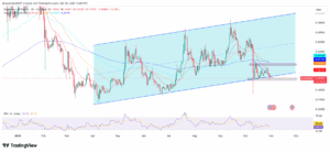 DOGE/USD 1-Day Price Chart with RSI and EMAs