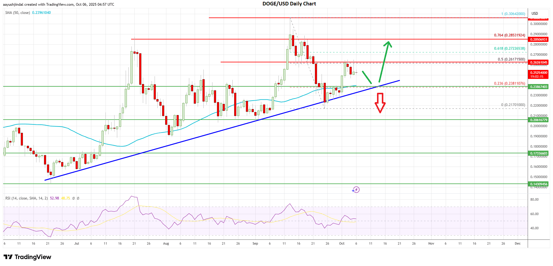 Dogecoin price today
