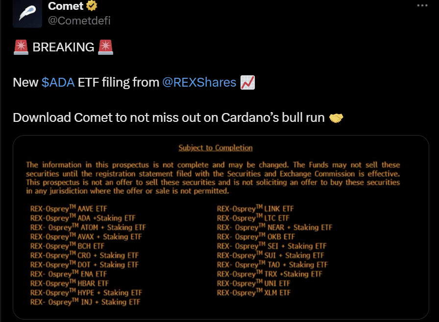 Cardano ADA ETF