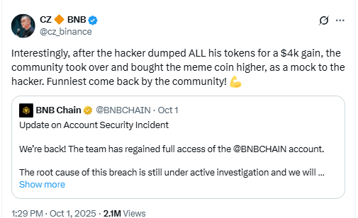 WBNB Pair PancakeSwap Chart. Source: Dexscreener