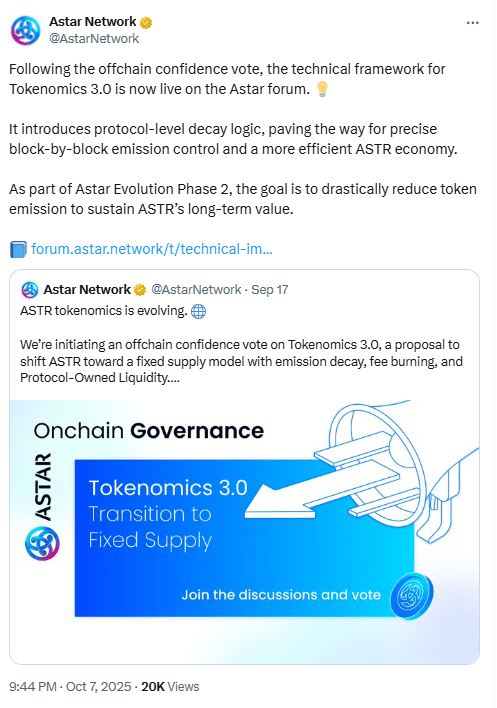 **Aster Stage 2 Airdrop Preparations. Source: Aster DEX (X)**