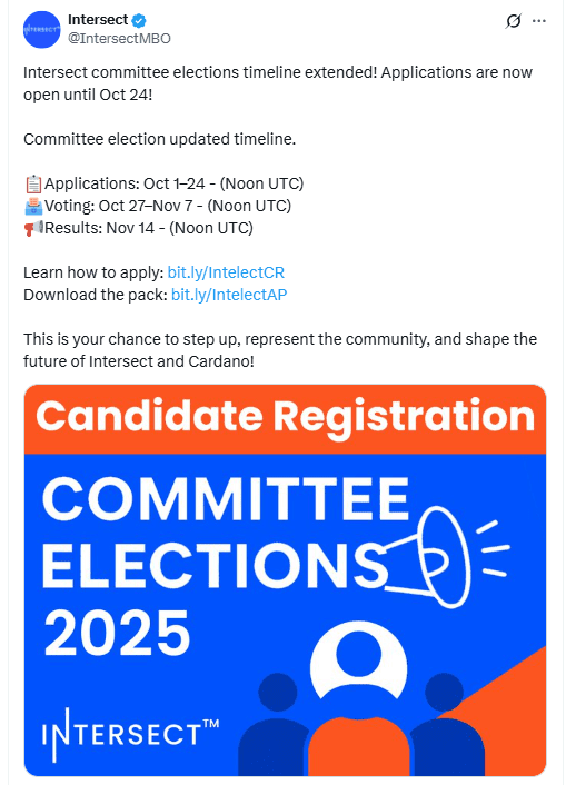 Intersect Committee Elections Timeline. Source: Intersect on X