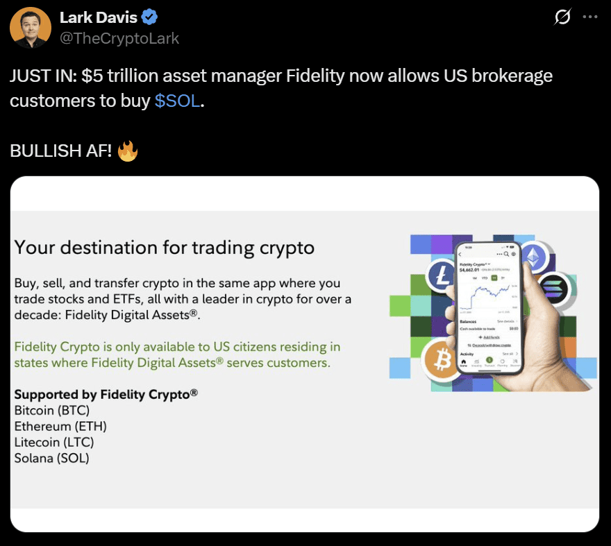 Solana Fidelity SOL USD ETF
