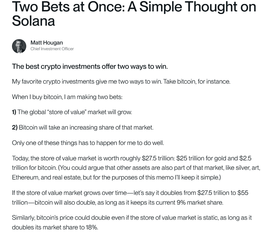Two Bets at Once A Simple Thought on Solana. Source: Bitwise