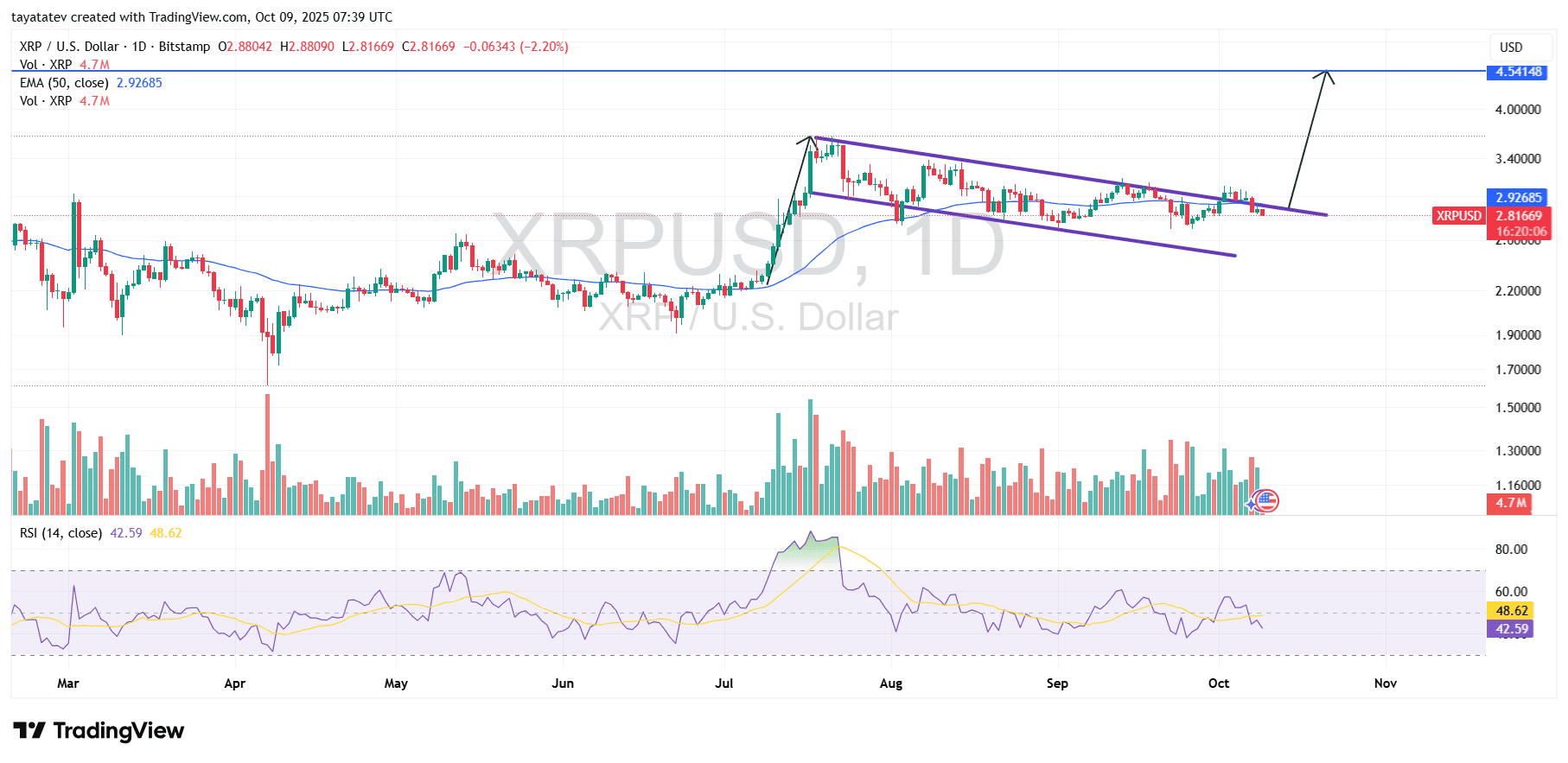 XRPUSD Daily Chart Bullish Flag. Source: TradingView