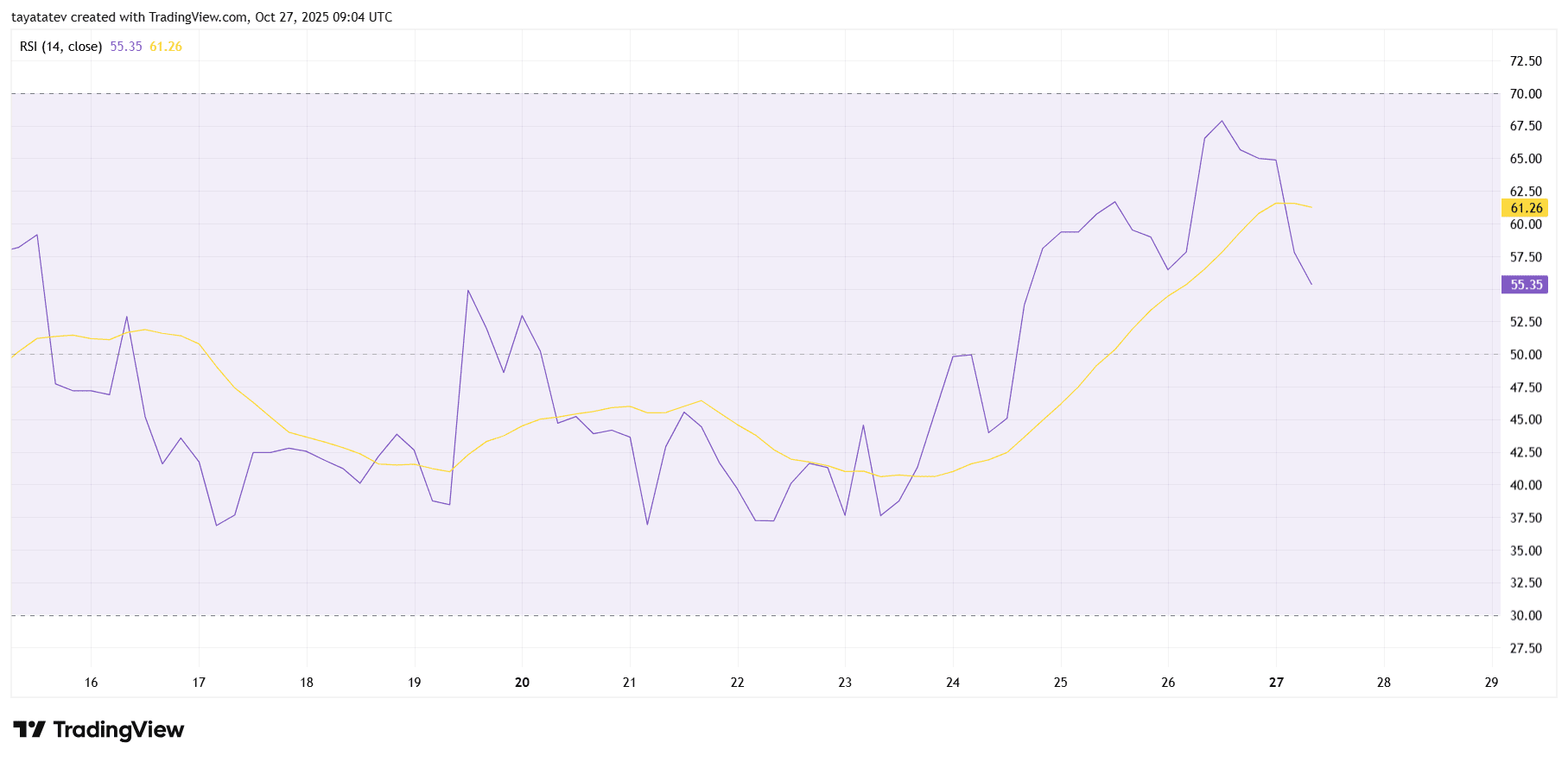ZBCN RSI 14 Momentum. Source: TradingView