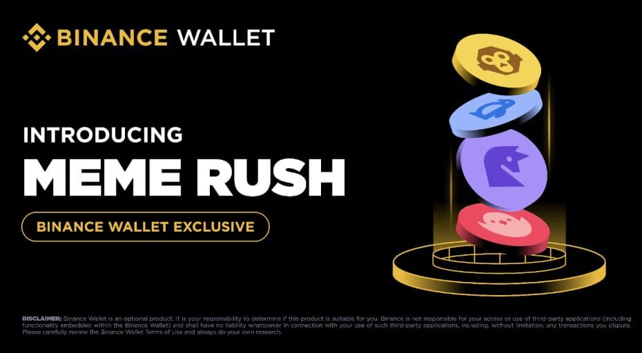 Meme Rush Binance Wallet. Source: Binance Wallet